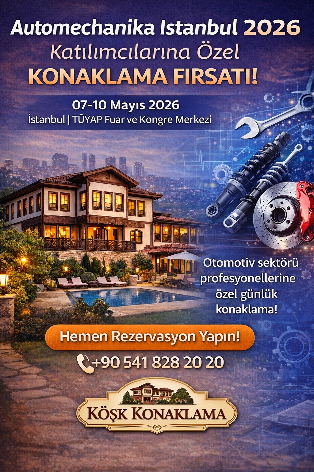 Automechanika Istanbul 2026 için İstanbul’da konaklama mı arıyorsunuz?